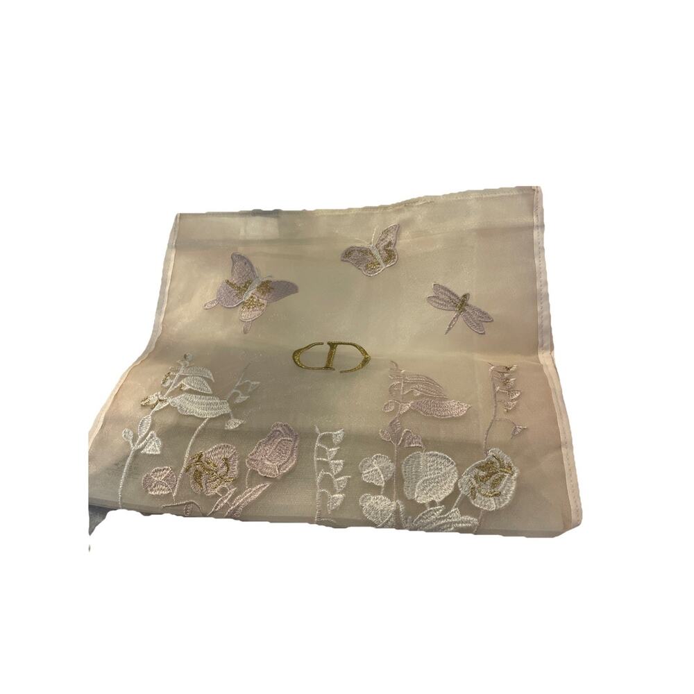 Christian Dior Beauty VIP GWP Cream Butterfly Mesh Tote Bag 16.5x14.5” - Picture 3 of 9